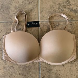 Nude Multi-way/Strapless Push Up Bra by Soma